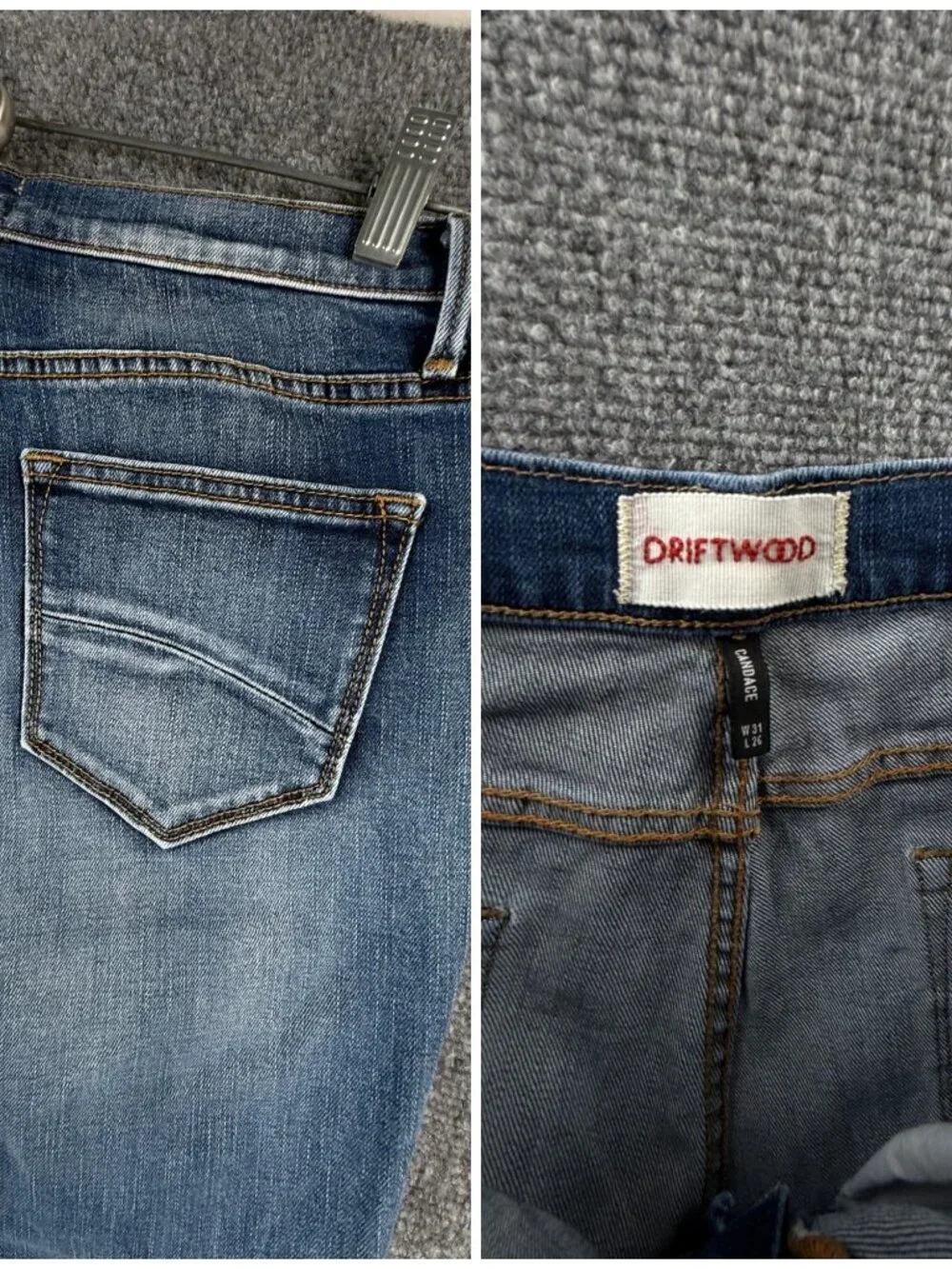 Driftwood Candace Scalloped Hem Blue Jean Women 31x26 Cotton Spandex ACTL 32X26